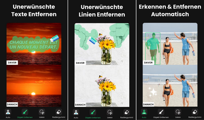 AI Retouch Wasserzeichen aus Fotos entfernen