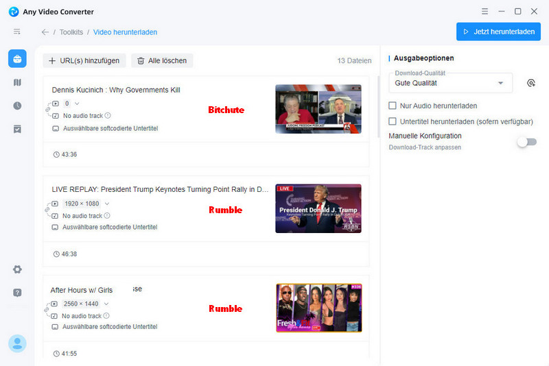 Download starten