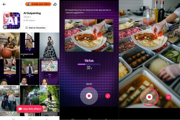 Bild mit TikTok AI erweitern