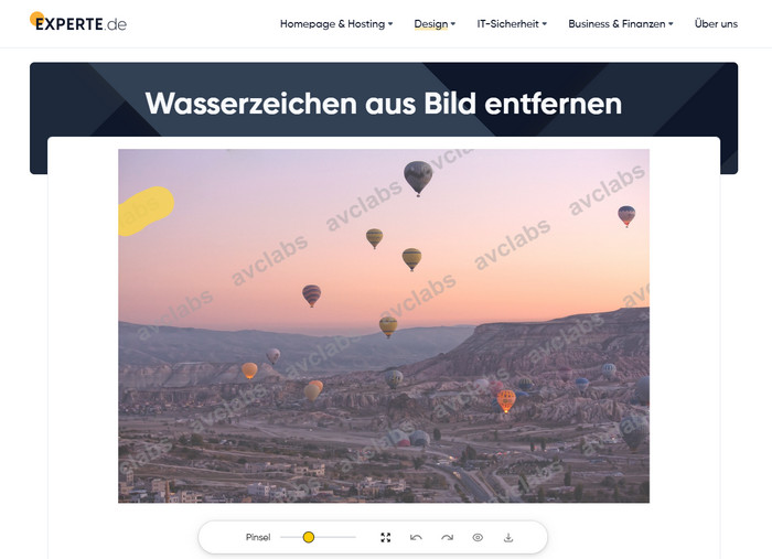 Wasserzeichen entfernen kostenlos mit EXPERTE.de