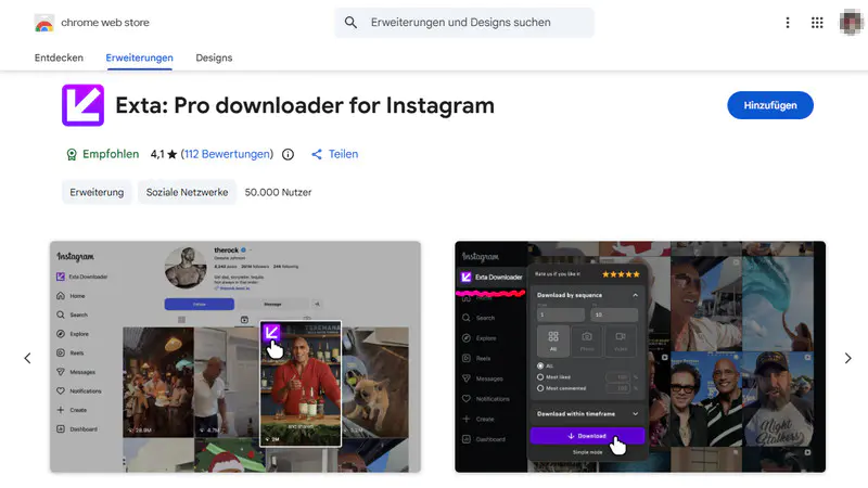 Exta Instagram Image Downloader