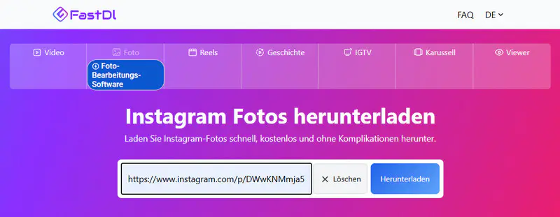 FastDl Instagram Photo Downloader