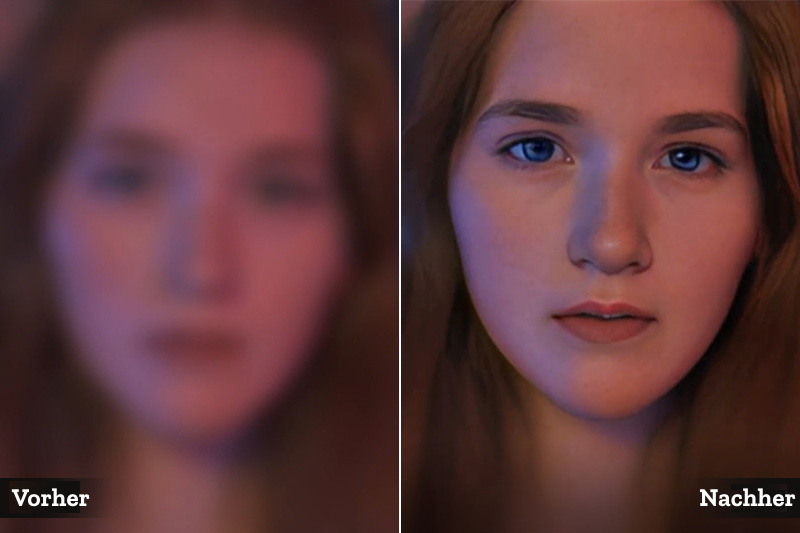 Extrem unscharfe Gesichter in Videos wiederherstellen