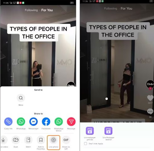 Video zu Live-Foto mit TikTok auf Android