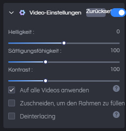 Videoeinstellungen anpassen