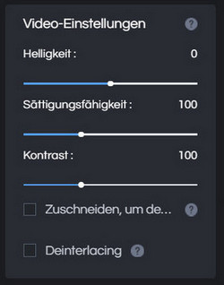 Video-Einstellungen